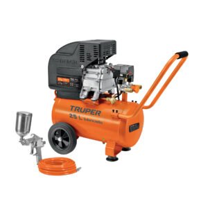 Kit Compresor lub, 25L, manguera y pistola grav,127V, TRUPER