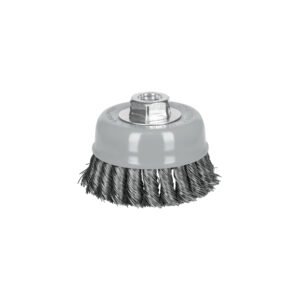 Carda copa 4' alambre trenzado grueso, Multi-rosca, Truper