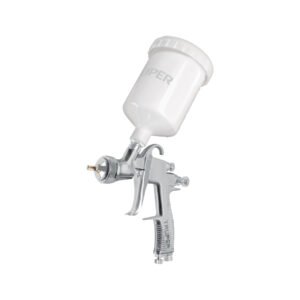 Pistola p/pintar gravedad LVLP vaso plástico, 1.4 mm, Truper