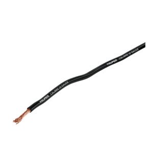 Carrete con 3.5 m de cable primario negro calibre 12, Truper