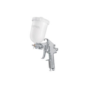 Pistola p/pintar gravedad LVMP vaso plástico, 2 mm, Truper