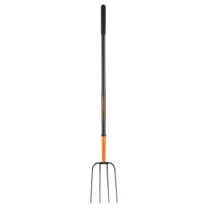 Bieldo para paja, 4 dientes, mgo largo de acero 48' TRUPER
