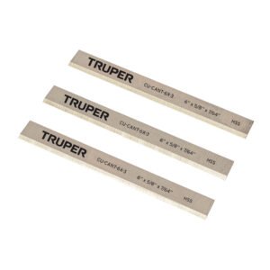 Cuchillas para canteadora CANT-6X, 3 pzs en caja, TRUPER