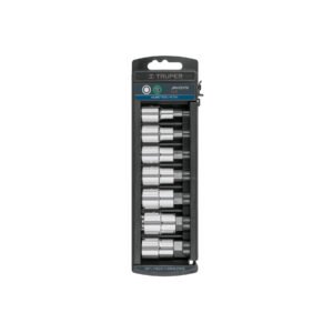 Juego de 7 dados cuadro 1/2' punta hexagonal mm, Truper