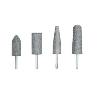 Juego de 4 piedras montadas zanco 1/4', acero inoxidable
