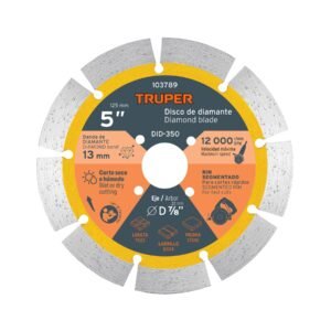 Disco de diamante para ranuradora de concreto de 5', TRUPER
