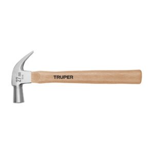Martillo cabeza cónica 27 mm uña curva, mango madera, TRUPER