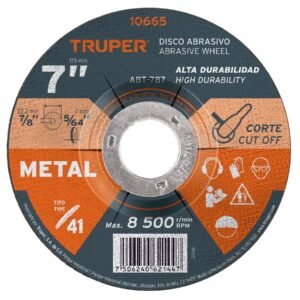 Disco de 7' para corte de metal, tipo 41, Truper