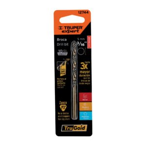 Broca HSS 3/16' Trugold para metal en blíster, Expert