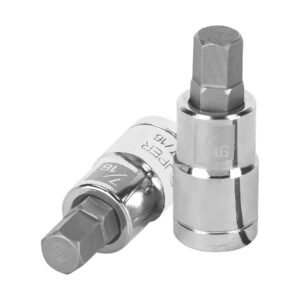 Dado punta hexagonal de 7/16', cuadro 1/2', Truper