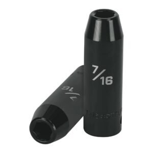 Dado largo impacto de 7/16', 6 puntas, cuadro 1/2', Truper