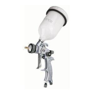Pistola p/pintar gravedad HVLP vaso plástico, 1.4 mm, Expert