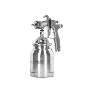 Pistola p/pintar succión HVLP vaso aluminio, 1.4 mm, Truper