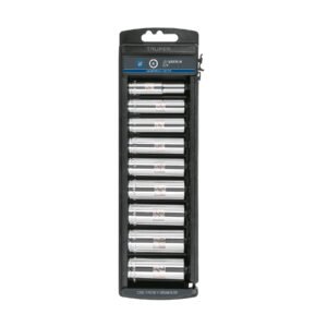 Juego de 9 dados largos cuadro 3/8' mm, Truper