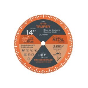 Disco de diamante de 14' x 4 mm, corte de metal, TRUPER