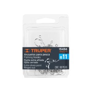 Blíster con 100 anzuelos para pesca # 11, Truper