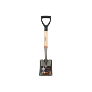Pala cajuelera cuadrada, puño 'D' mango de madera, Truper
