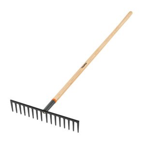 Rastrillo recto reforzado, 16 dientes, mango de 60', Truper