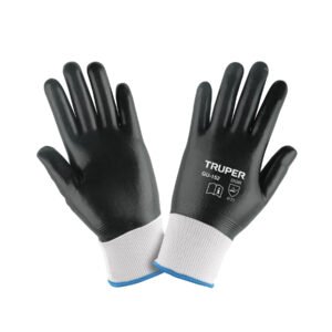 Guantes de poliéster recubiertos de nitrilo, M, TRUPER