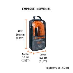 Cuerda con ganchos para remolque, 27 mm x 4.5 m, Truper