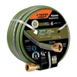 Manguera 5/8' anti-torceduras 6 capas 25m conexiones d/metal