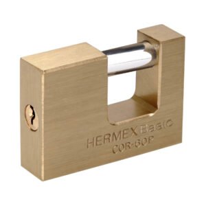 Candado antipalanca 60 mm cuerpo de latón, HERMEX BASIC