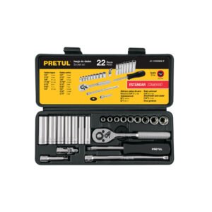 Juego de 22 herramientas 1/4' std para mecánico, Pretul