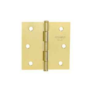 Bisagra cuadrada 2-1/2',latonado, cabeza plana, HERMEX BASIC