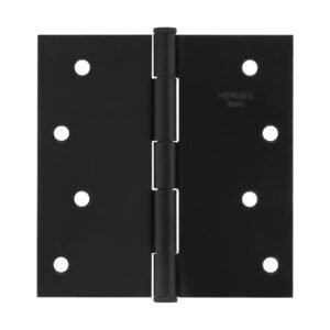 Bisagra cuadrada 4', negro mate, cabeza plana, BASIC