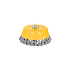 Carda copa 5' alambre trenzado grueso, eje 5/8'-11, Pretul
