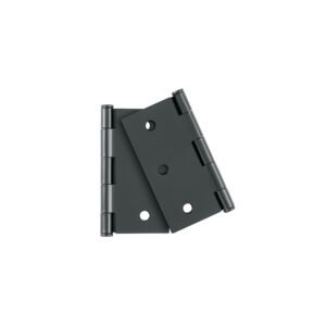 Bolsa con 2 bisagras cuadradas 3', acero negro, BASIC