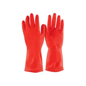 Guantes de látex para limpieza, rojos, XG, Pretul