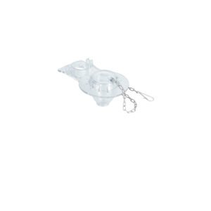 Sapo 2' para WC, PVC, trasparente, cadena inox, Foset