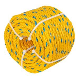 Metro de cuerda amarilla de polipropileno 8 mm, rollo 32m