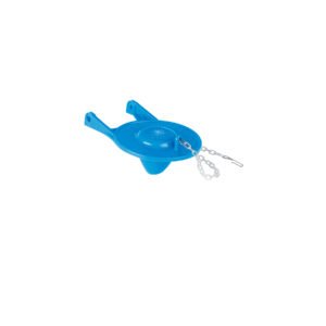Sapo 3' para WC, PVC, azul, cadena plástica, Foset