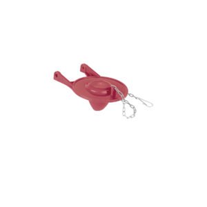 Sapo 3' para WC, silicona, rojo, cadena inox, Foset