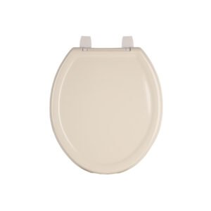 Asiento redondo ligero con tapa para WC, hueso, FOSET BASIC