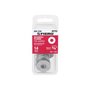 Blíster con 14 arandelas planas de 3/8', Fiero