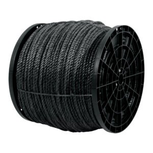 Kilo de cuerda negra de polipropileno 11 mm, carrete 20kg