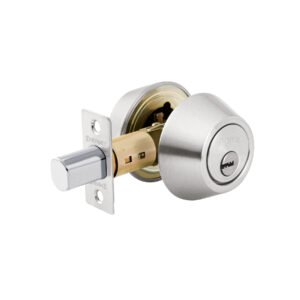 Cerrojo llave-llave cromo mate, llave de puntos, HERMEX