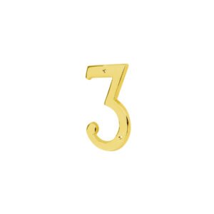 Número 3 de latón sólido 4', HERMEX