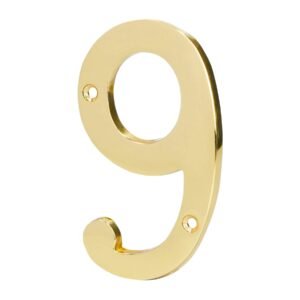Número 9 de latón sólido 4', HERMEX