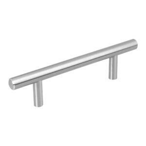 Jaladera de acero, 96mm, línea Cilindro, níquel, HERMEX