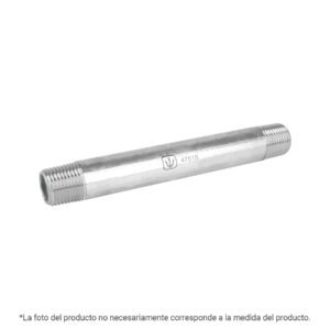 Niple de acero galvanizado 1/4' x 4', Foset