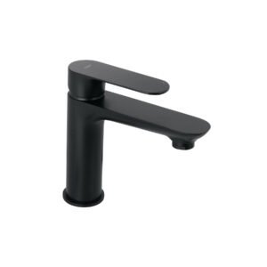 Monomando corto para lavabo, negro, FOSET RIVIERA