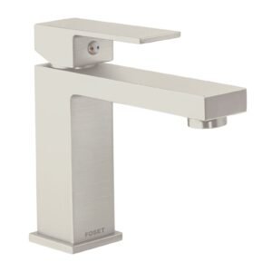 Monomando corto para lavabo, satín, FOSET KUBO