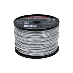 Metro de cable rígido 3/32' acero 7x7 recubierto PVC, 75 m