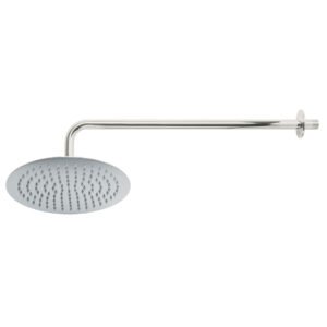 Regadera plato redondo 10' con brazo, cromo, FOSET RIVIERA