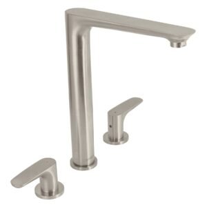 Mezcladora cuello alto para fregadero, satín, FOSET RIVIERA
