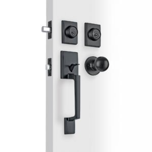 Jaladera y perilla Porto llave-llave, negro